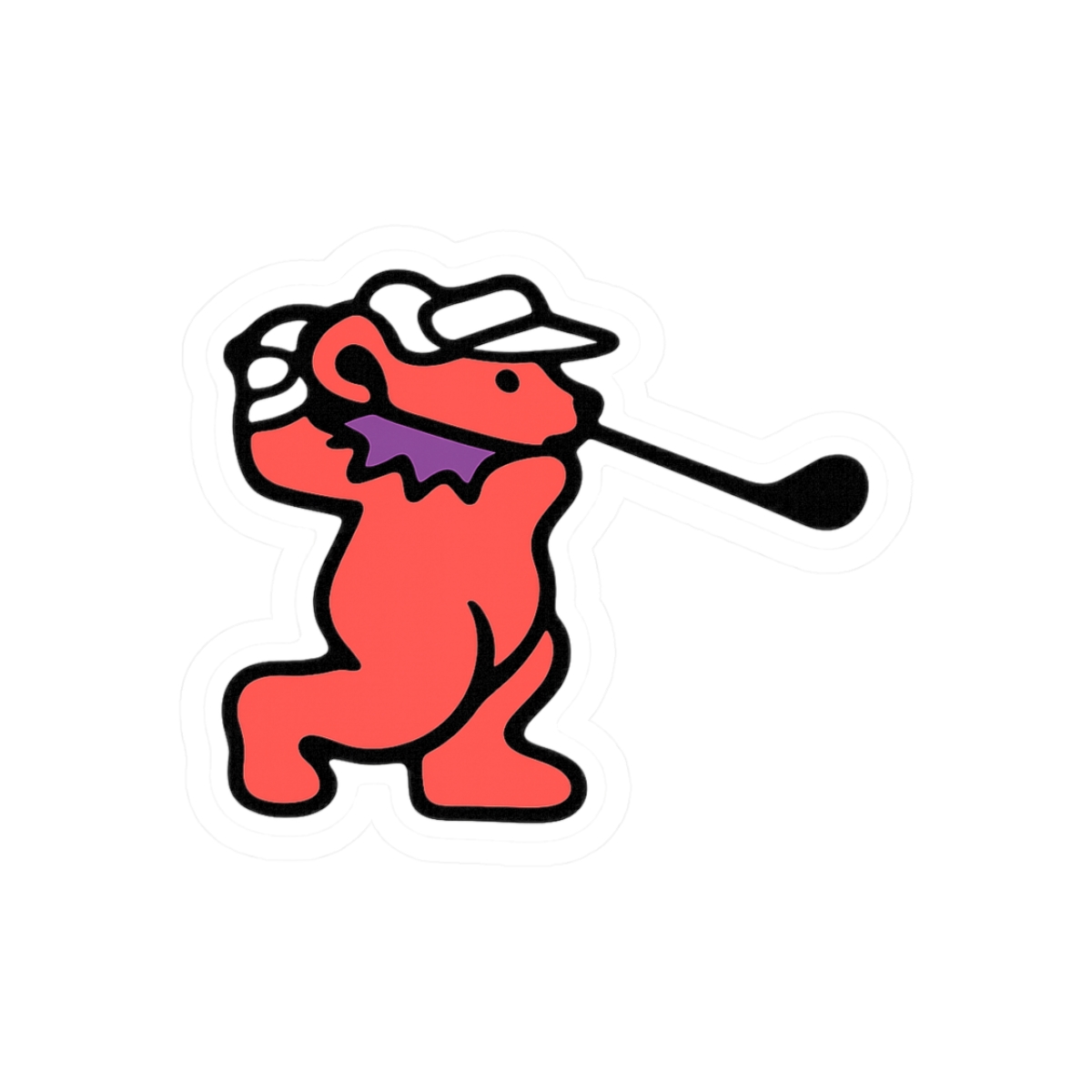 Golfing Bear Sticker - Official stickers merchandise