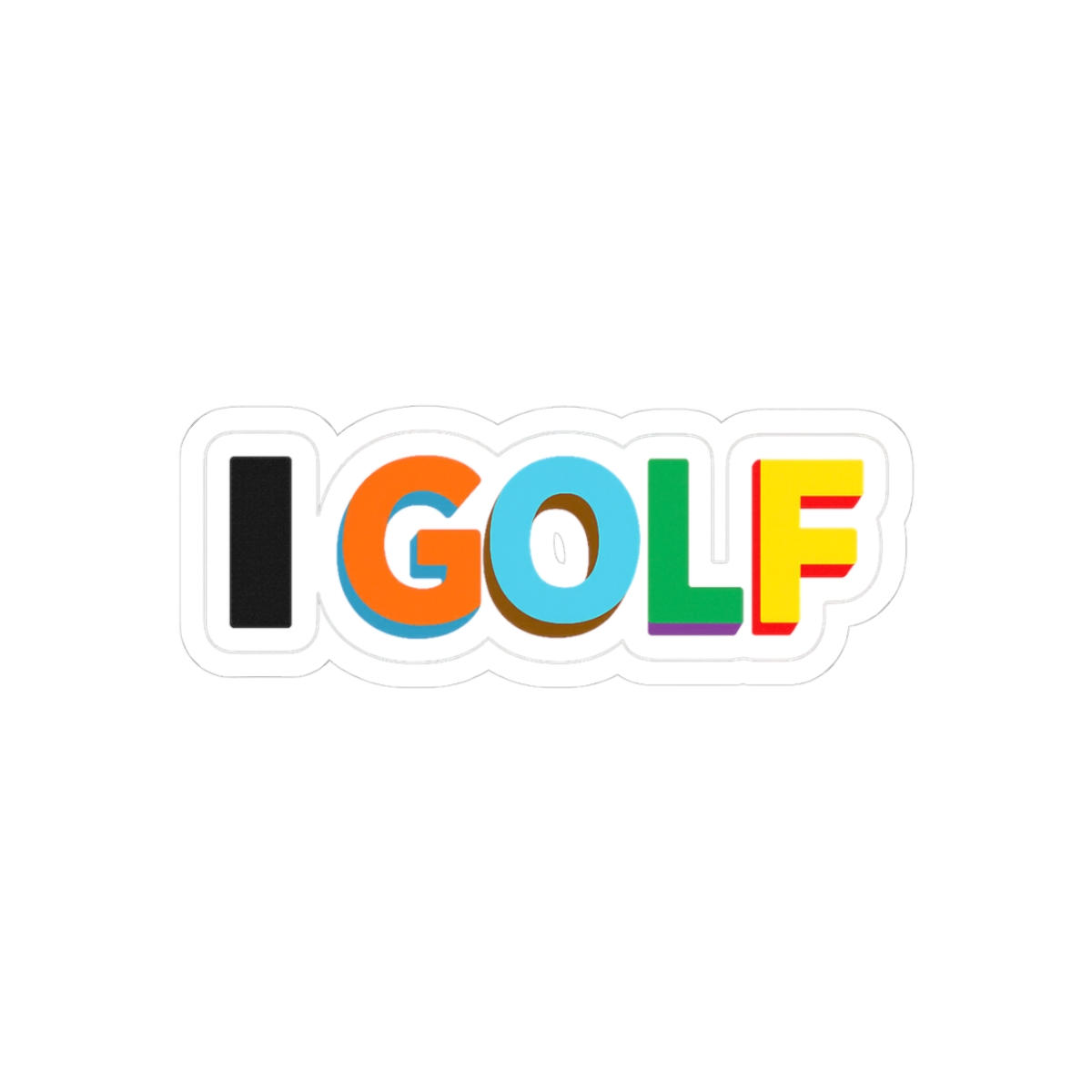 Funny I Golf Bold Vinyl Sticker Decal - Official stickers merchandise