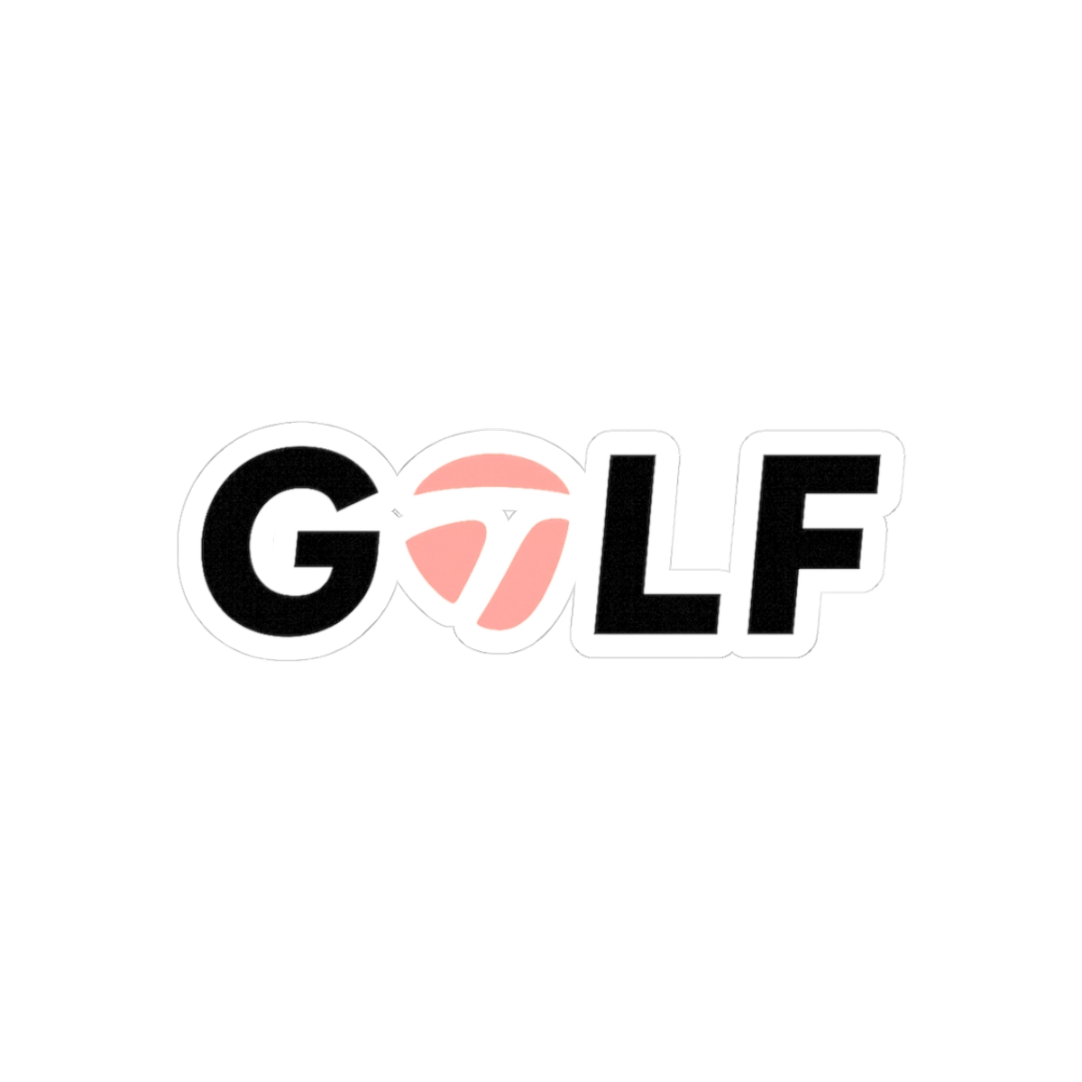 Angry Face TaylorMade Burned Golf Sticker - Official stickers merchandise