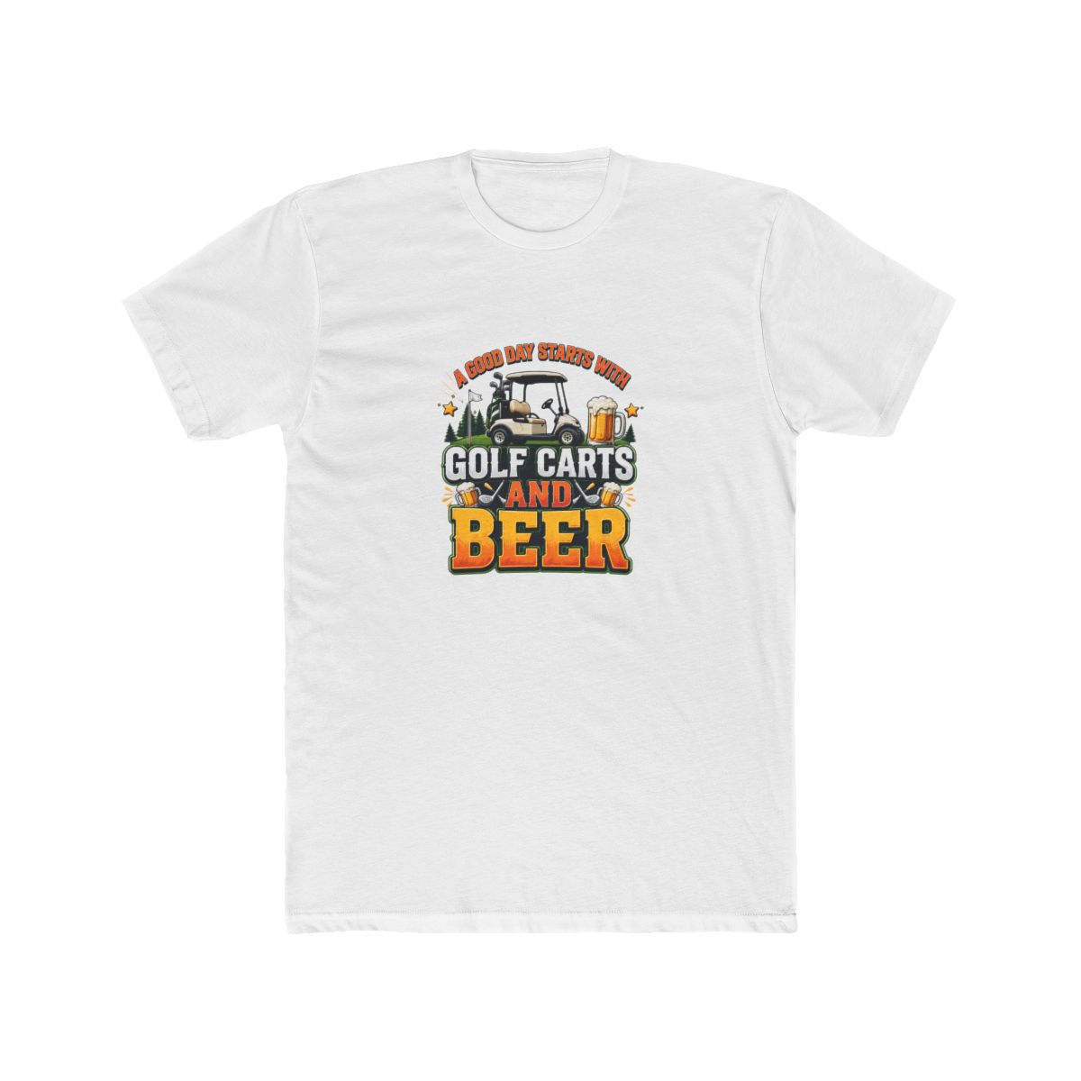 A Good Day Starts With Golf Carts And Beer T Shirt - Official t-shirts merchandise