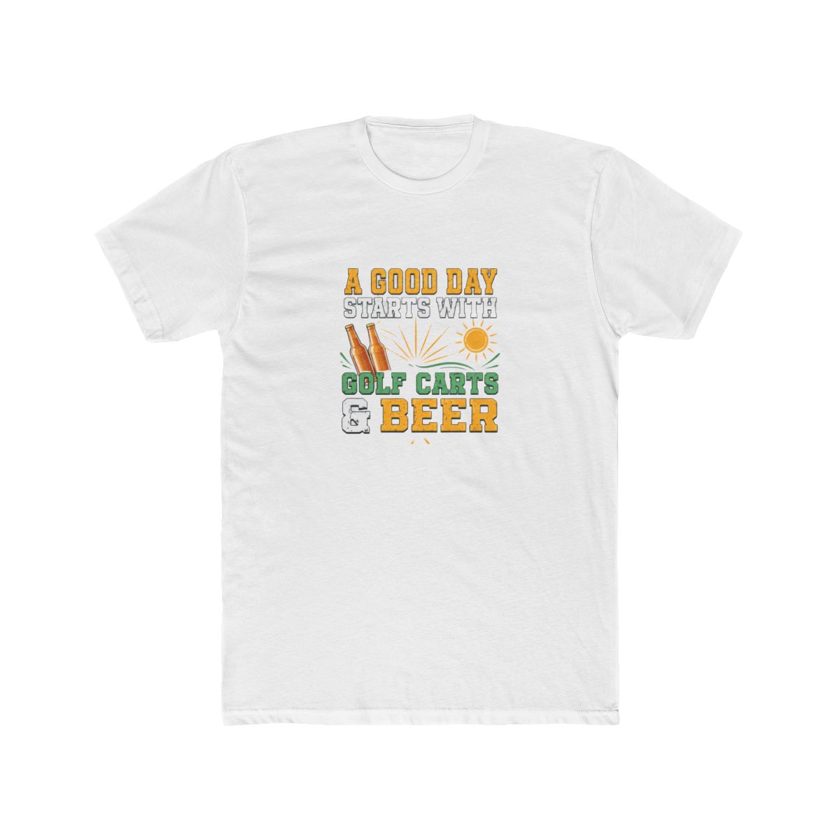 A Good Day Starts With Golf Carts & Beer Funny Golfer T Shirt - Official t-shirts merchandise