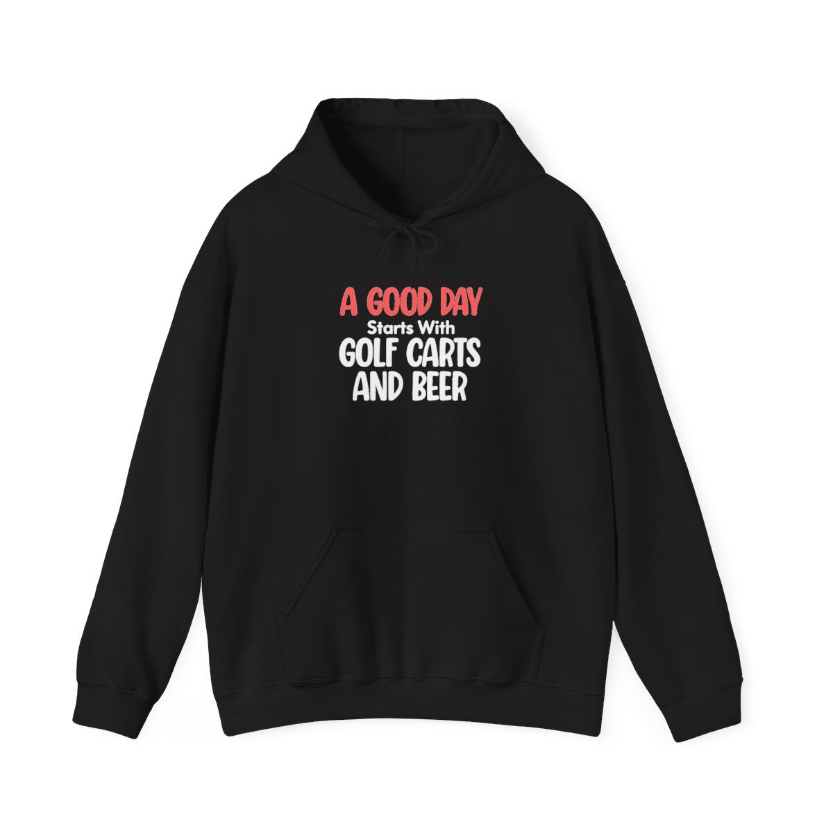 Golf Cart Beer Caddy Good Day Starts Funny Hoodie - Golfer Gift - Official hoodies merchandise