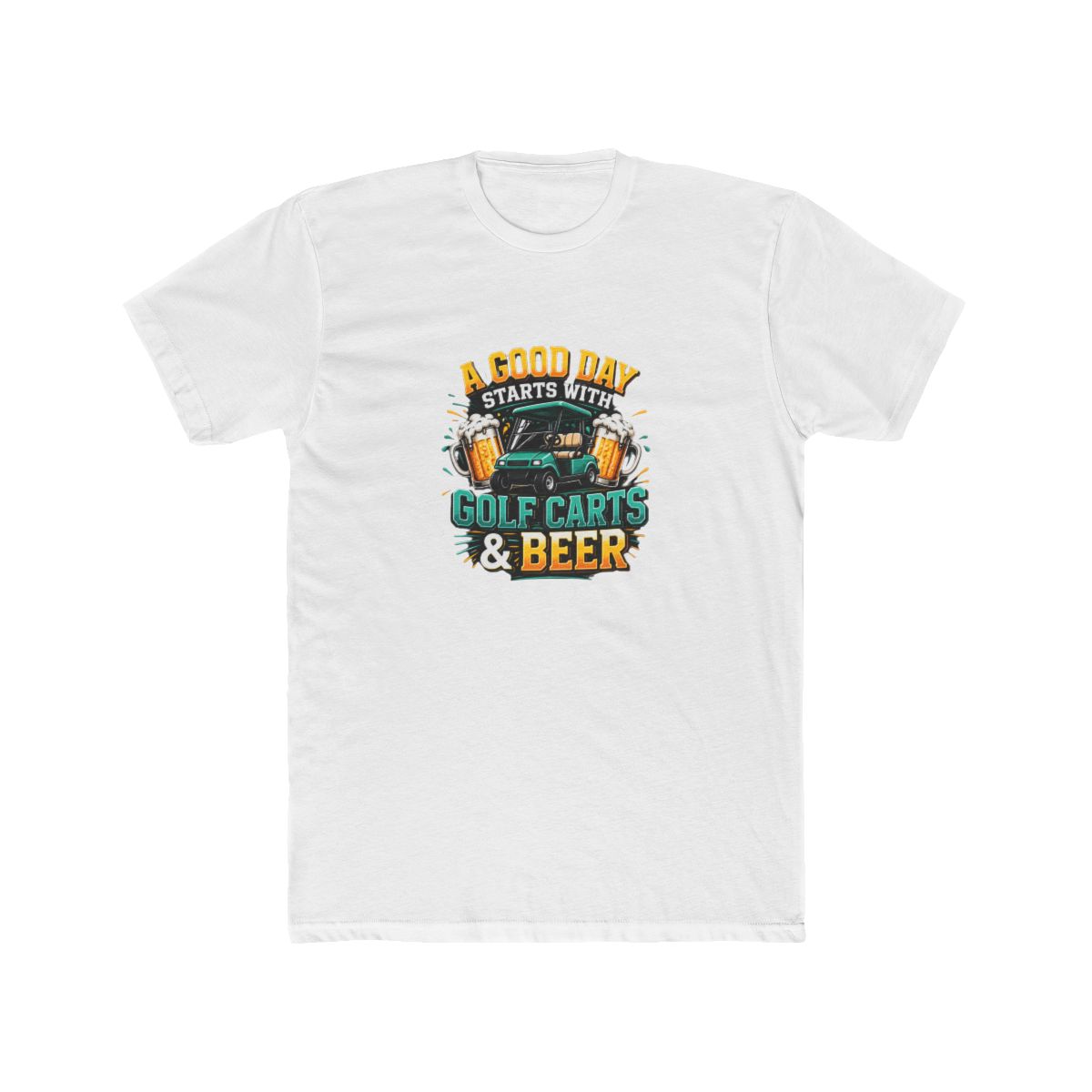 A Good Day Starts With Golf Carts & Beer Golfing P T-Shirt - Official t-shirts merchandise