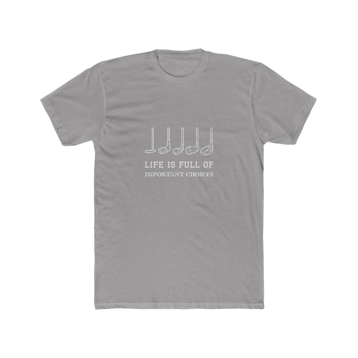 Funny Life is Full of Important Choices Golf Clubs Design T Shirt - Official t-shirts merchandise