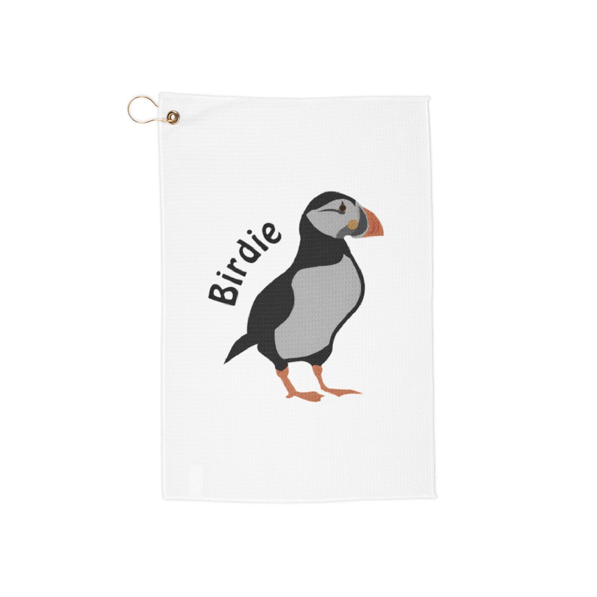 Atlantic Puffin Standing The Good Luck Birdie Golf Towel - Official Creator merchandise